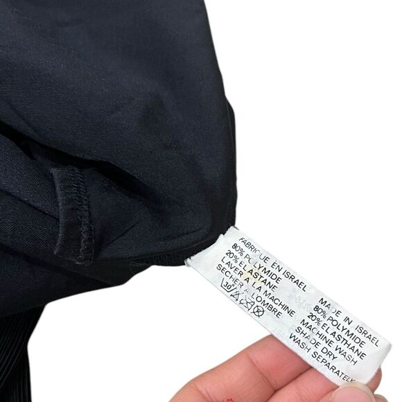 Gideon Oberson Black Gold Trim One Piece Swimsuit 6 - Picture 5 of 5